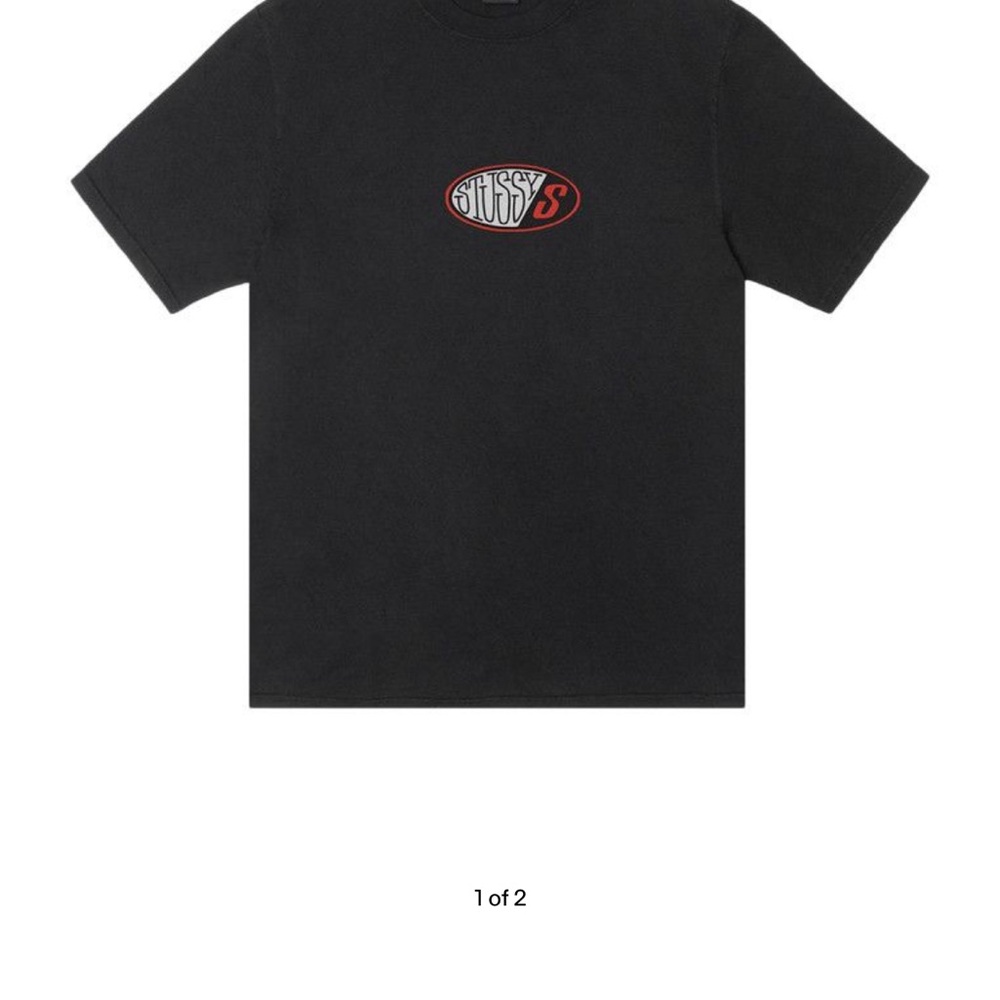 Stüssy PITSTOP PIGMENT DYED TEE - BLACK